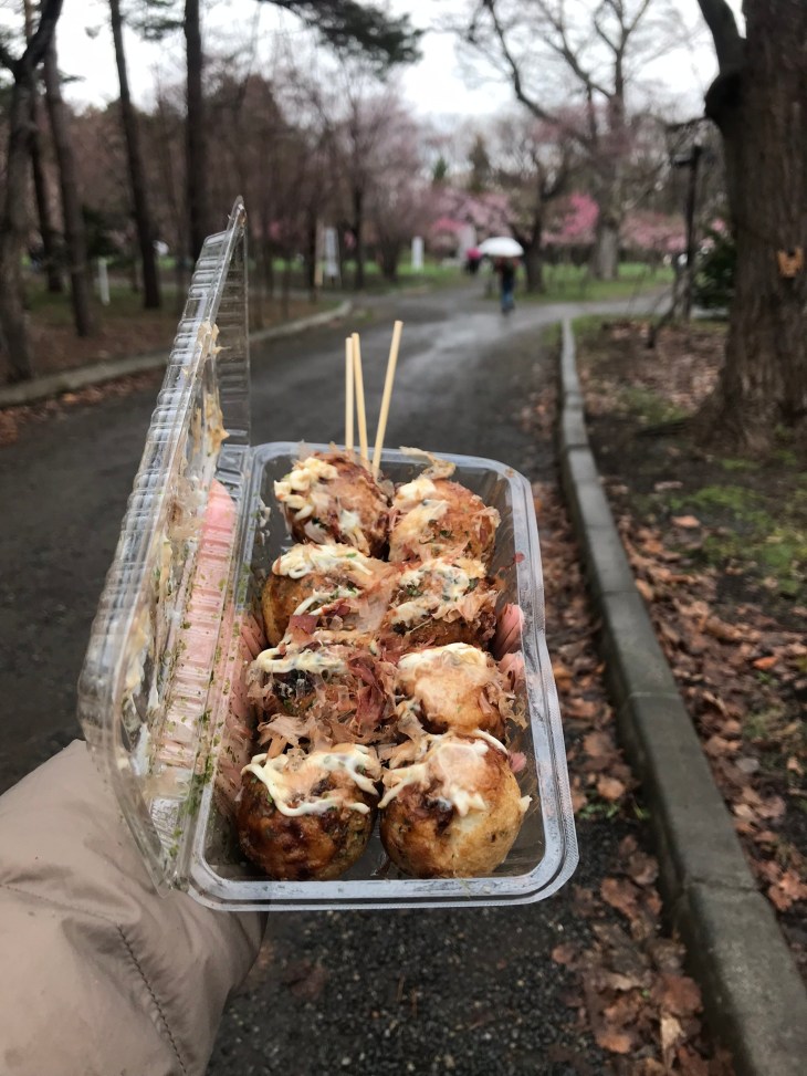 Takoyaki in Maruyama Park, Sapporo